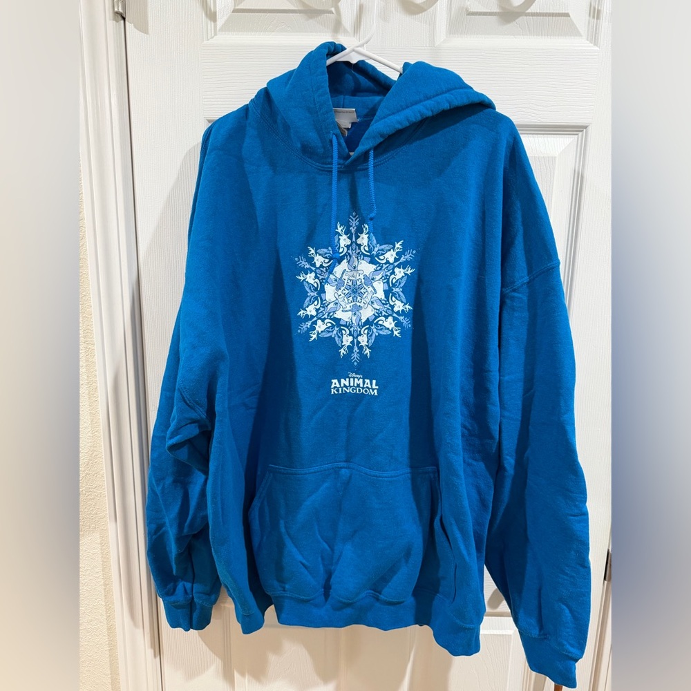 Disney’s Animal Kingdom Blue Hoodie with Snowflake Design